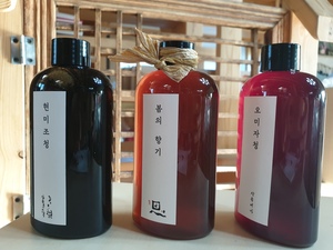달콤 선물세트( 개복숭아청 250gml,오미자청 250ml,꿀 380g)5개이상 010 99788850)