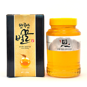 산벚 사과 아카시아 자연숙성봉개꿀 1.3kg